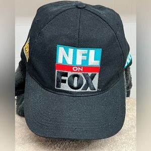 Rare VINTAGE FRESH CAPS NFL on Fox Sports Football Snapback Hat 90s Black 1996